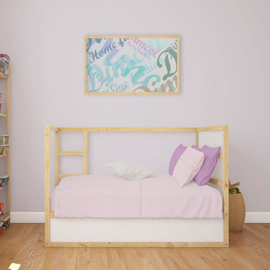 Dimcol Cearșaf pentru bebeluși Pentru Cradle Bumbac Lila 80x110buc