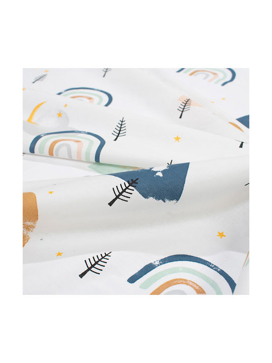 Dimcol Baby Sheet Crib Cotton Fitted Blue 70x140cm