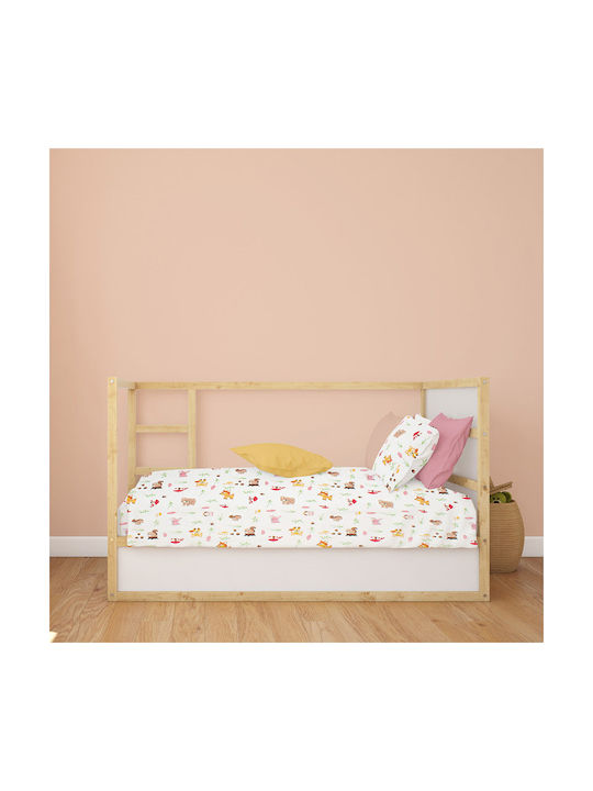 Dimcol Baby Sheet Crib Cotton Fitted 70x140cm