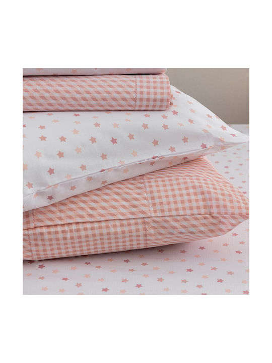 Palamaiki Baby Sheets Set Cradle Cotton Pink 80x110cm