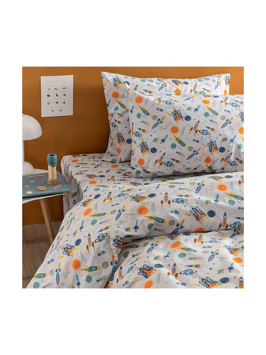 Palamaiki My Kingdom Baby Sheets Set Crib Cotton Fitted Multicolored 70x140cm