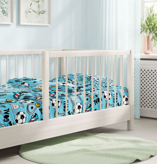 Cokitex Baby Sheets Fitted Light Blue 125x175cm