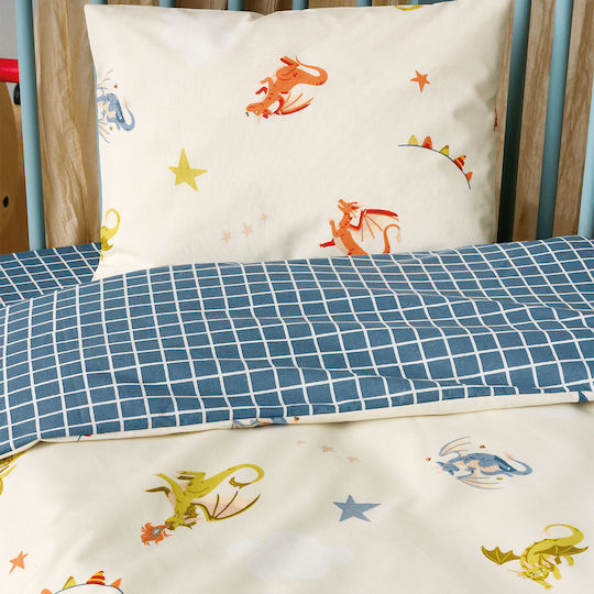 Kentia Poldo Комплект Бебешки Чаршафи За Количка Памучни Многоцветни 120x170бр 3бр