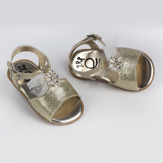 Ever Kid Gold Baptism Soft Sole Sandals