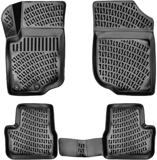 Umbrella Set Covorașe Față și Spate 4buc din Furtun pentru Peugeot 207 2006-2014 Negre