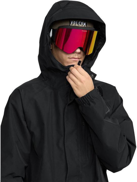 Volcom Dua G0652605-BLK Ανδρικό Μπουφάν Gore-Tex για Σκι & Snowboard Μαύρο
