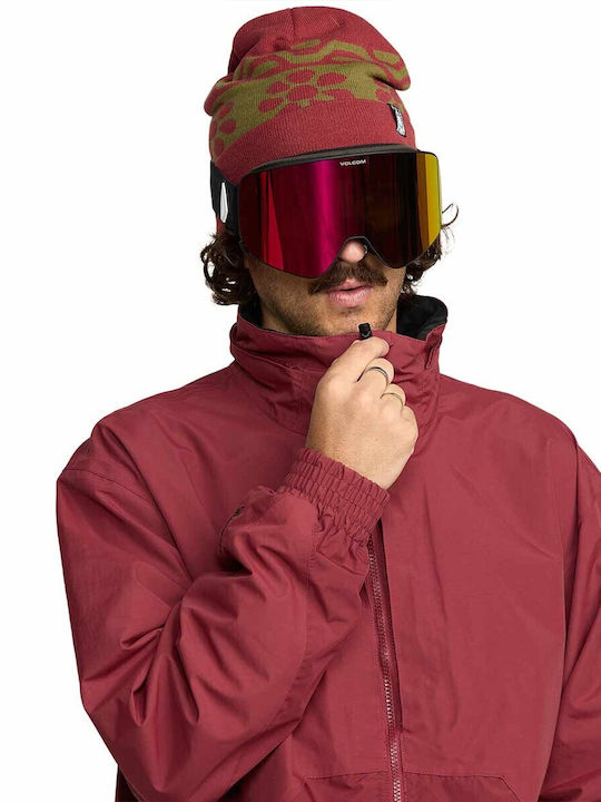 Volcom Longo G0652603-BTR Ανδρικό Μπουφάν Gore-Tex για Σκι & Snowboard Κόκκινο