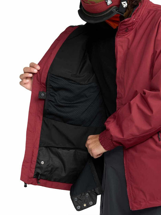 Volcom Longo G0652603-BTR Ανδρικό Μπουφάν Gore-Tex για Σκι & Snowboard Κόκκινο