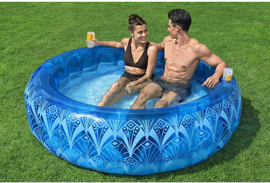 Bestway Παιδική Στρογγυλή Πισίνα PVC 401lt Φουσκωτή 168x53εκ. Μπλε