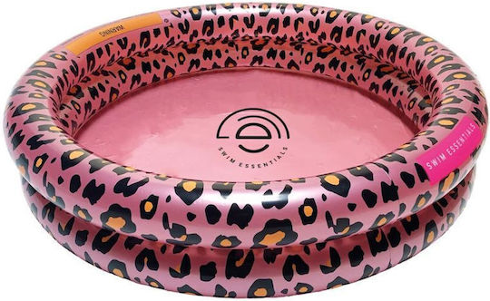 Swim Essentials Rose Gold Leopard Kinder Rundes Schwimmbecken PVC 15lt Aufblasbar Rosa