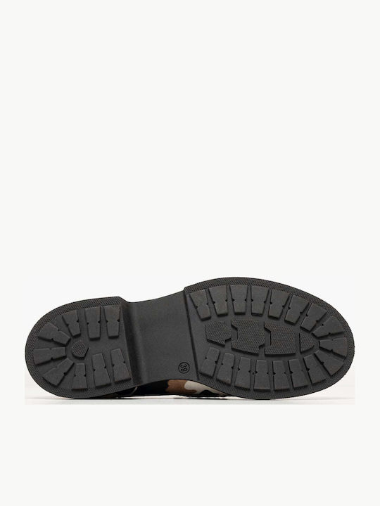Leather Women's Loafers in Tabac Brown Color