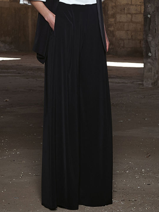 Damen Stoff Hose Schwarz