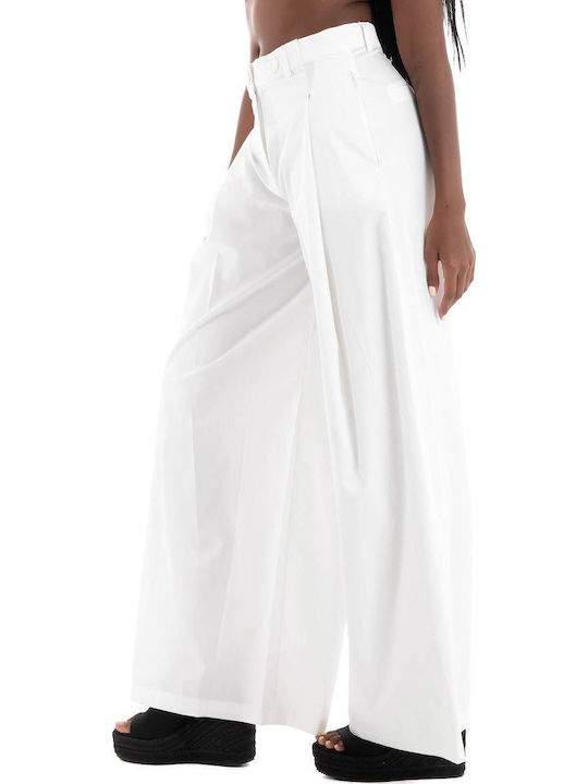 Pants Women's Fabric Trousers White