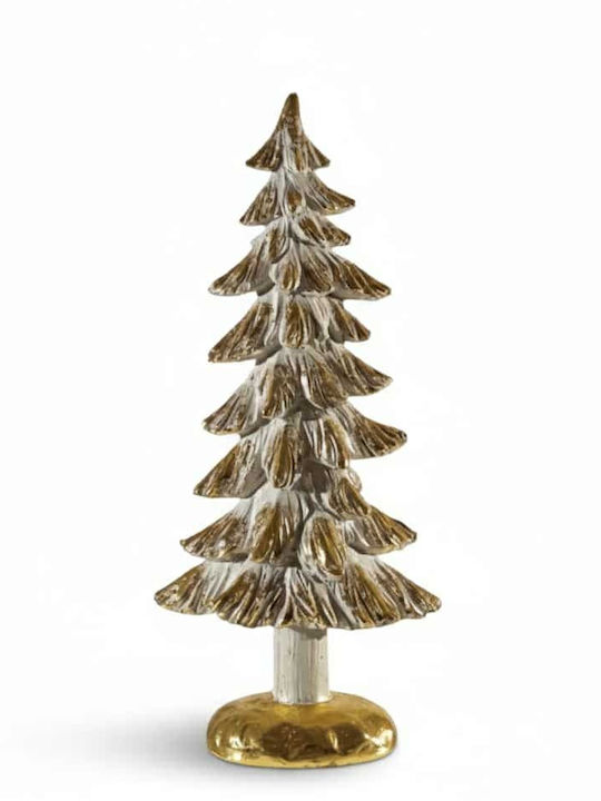 Christmas Decorative Plastic Tree 32cm Gold