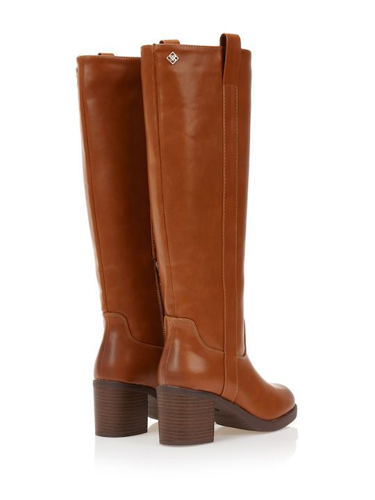 Damenstiefel mit Mittelhohem Absatz in Braun