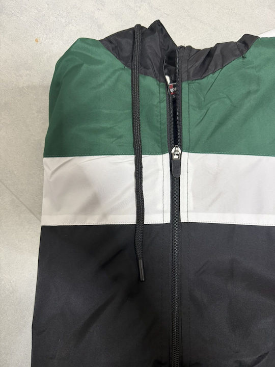 Jacke Winddicht Tricolor Green
