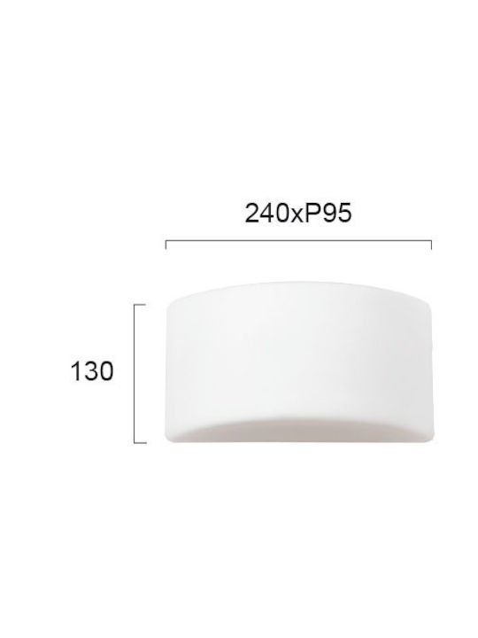 Viokef Φωτιστικό Τοίχου Λευκό 13x24x9.5εκ. Viokef Φωτιστικό Τοίχου Λευκό 13x24x9.5εκ.