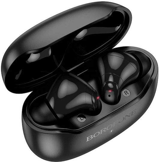 Borofone FQ1 Shine In-ear Bluetooth Handsfree Ακουστικά με Θήκη Φόρτισης Μαύρα