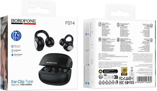 Borofone FQ14 Open Ear Bluetooth Handsfree Earphones with Charging Case Black