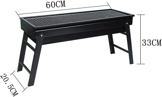 Tragbar Holzkohlegrill 60cmx33cm