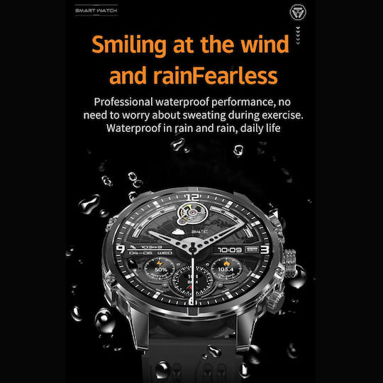 Microwear CF53 Smartwatch mit Pulsmesser (Silver Steel)