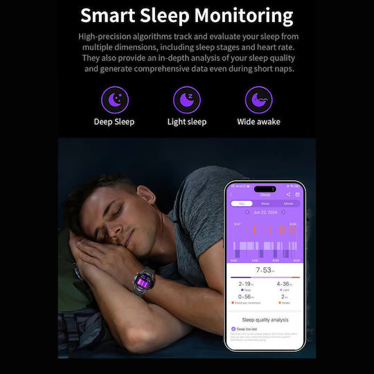 Microwear G100 GPS Smartwatch with Heart Rate Monitor (Blue)