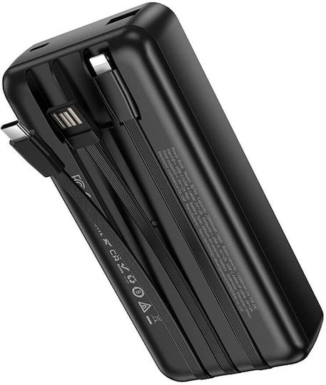 Borofone BJ79A Power Bank 20000mAh με Θύρα USB-A και Θύρα USB-C Μαύρο