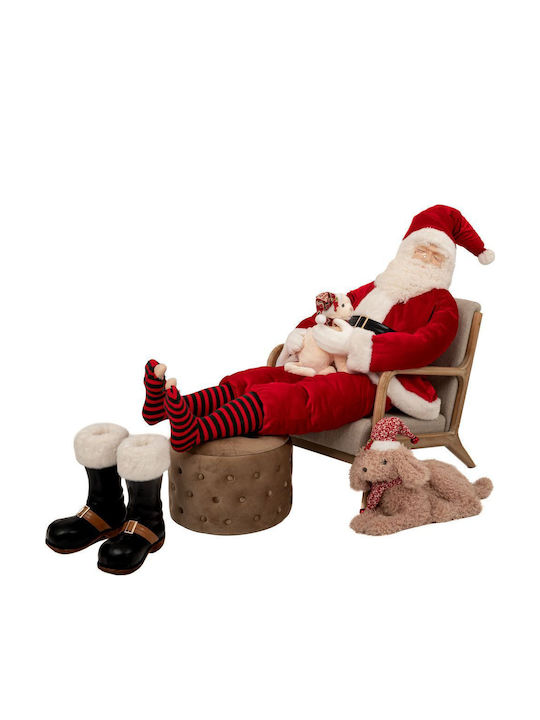 Dekorativer Weihnachtsmann Rot aus Stoff 180x70x45cm