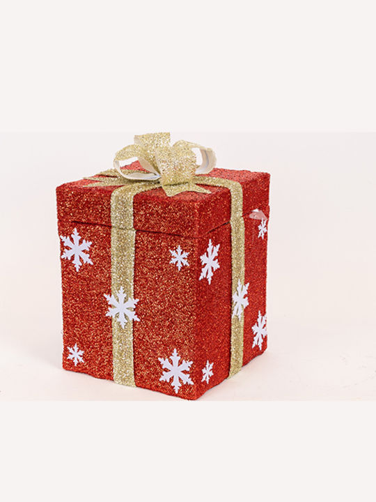 Leuchtender Dekorativer Weihnachtsmann Batterie mit Musik und Bewegung Rot 25x25cm
