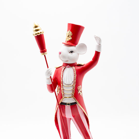 Eurolamp Nutcracker de Crăciun Roșu din Polirosină Înălțime 40.2cm.
