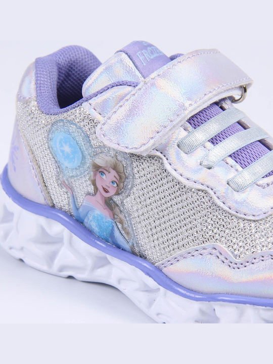 Kinder Sneakers mit Klettverschluss & Lichtern Lila