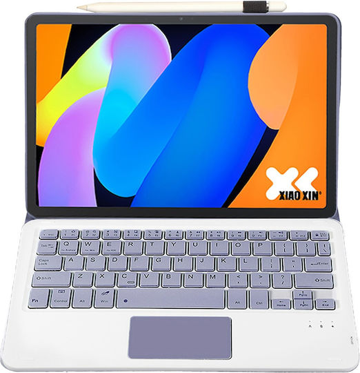Флип капак Устойчив с Клавиатура в Английски език САЩ Лилав (Lenovo Idea Tab 11")