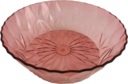 Servierschüssel Rund Kunststoff Rosa mit Durchmesser 22cm