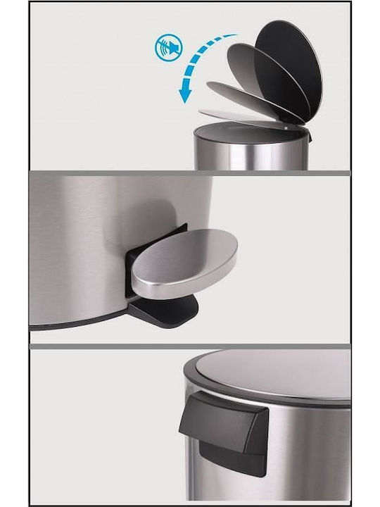 Inter Ceramic Μεταλλικό Καλαθάκι Μπάνιου 20lt