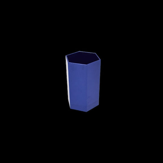 Metron Μολυβοθήκη Πλαστική Πολύγωνη 7x11cm Μεταλλικό Μπλε 094039