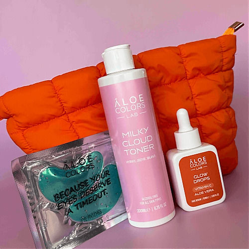 Aloe Colors Glow Skincare Hautpflegeset fr Aufhellung 2Stck | Skroutz  Germany