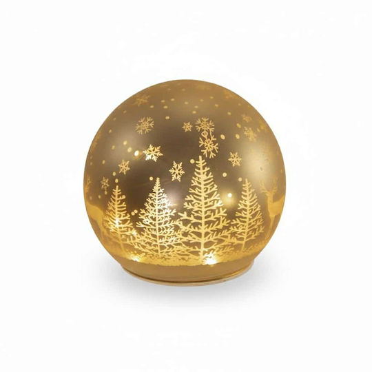 Christmas Snowball Illuminated with Balls 11.5x11.5x12cm