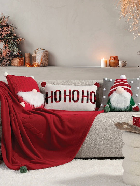 Nef-Nef Homeware Christmas Decorative Square Pillowcase Stars White 40x40cm