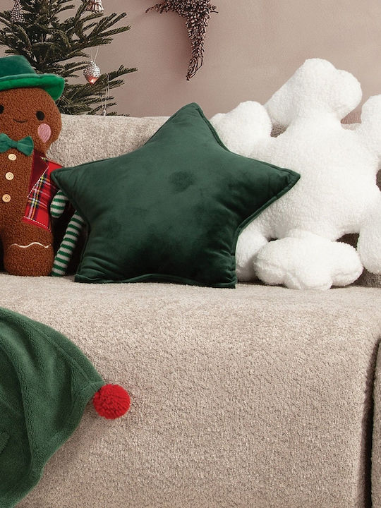 Christmas Decorative Pillow Filling Snowflake White Nef-nef Homeware 45x45