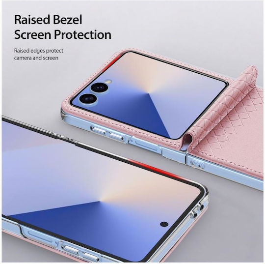 Dux Ducis Bril Buchen Sie Leder Rosa (Galaxy Z Flip7)