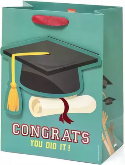 Legami Milano Graduation Χάρτινη Τσάντα για Δώρο Πράσινη 19x11.5x25εκ.