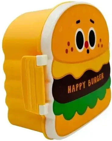 Cutie de Prânz pentru Copii din Plastic cu 3 Compartimente Hamburger