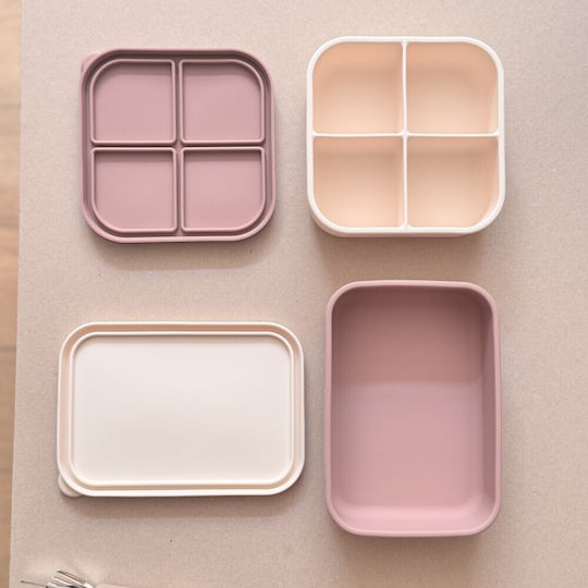 Τάπερ Φαγητού Άσπρο Λιλά Snackbox White Lilac