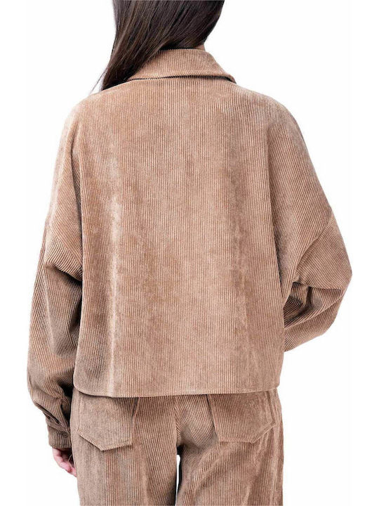 Дълъг ръкав Женска Риза Camel, Brown