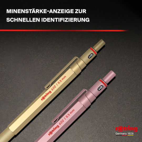 Rotring Μηχανικό Μολύβι 600 Rose Gold Mechanical Pencil 0,5mm