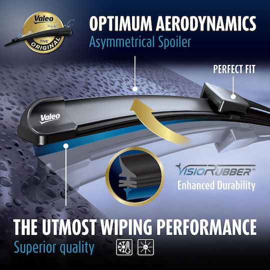 Valeo Jointless Wiper Blade Front Spoiler 650/500mm Citroen Jumpy Opel Vivaro Peugeot Expert Silencio Xtrm Vf904