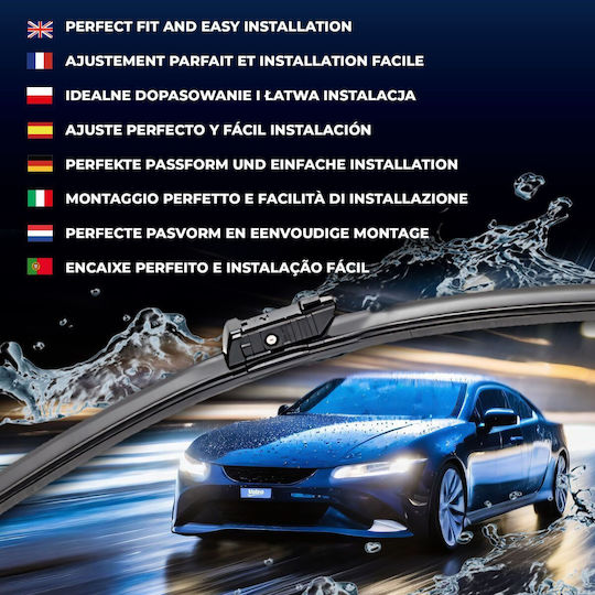 Valeo Silencio X.trm x2 Front Set Car Wiper Blades 600mm/450mm for Alfa Romeo Giulietta