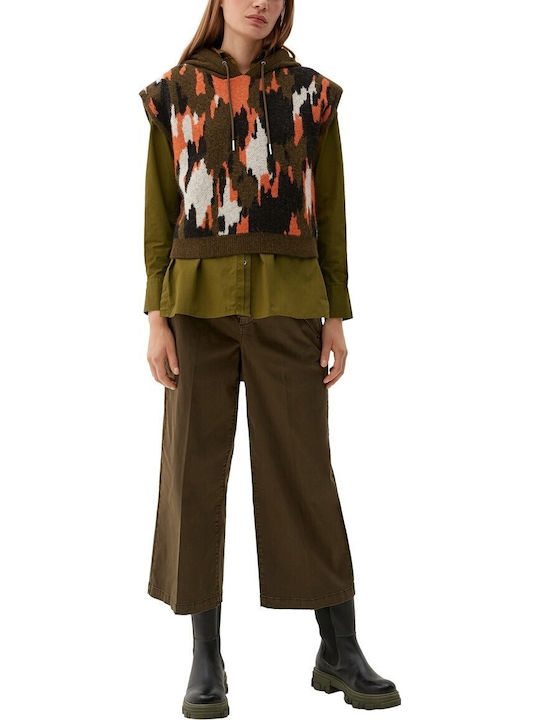 Red Label Langärmelig Damen Hemd Khaki