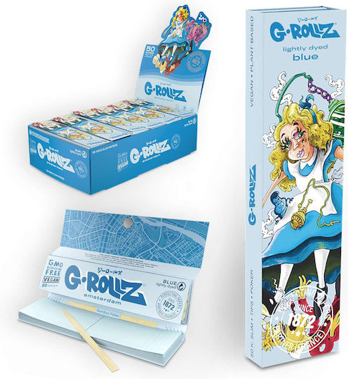 G-Rollz Zigarettenpapier Schlank King Size mit Kegelspitzen 50 Blätter 1Stück