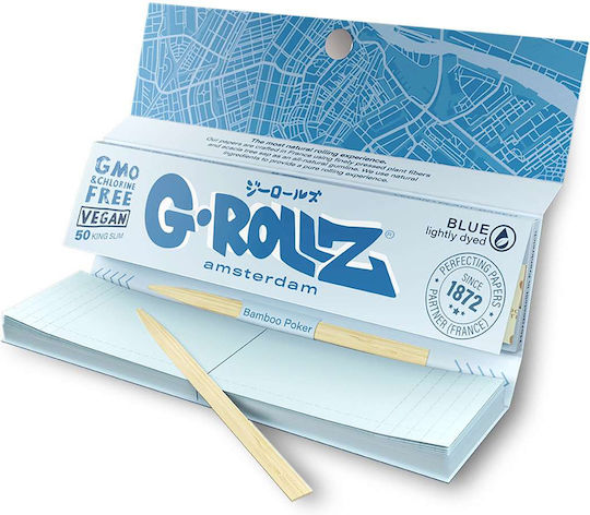 G-Rollz Zigarettenpapier Schlank King Size mit Kegelspitzen 50 Blätter 1Stück